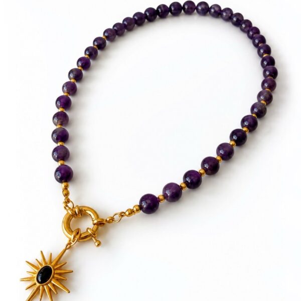 AVENA NECKLACE | AMETİST TAŞLI KOLYE